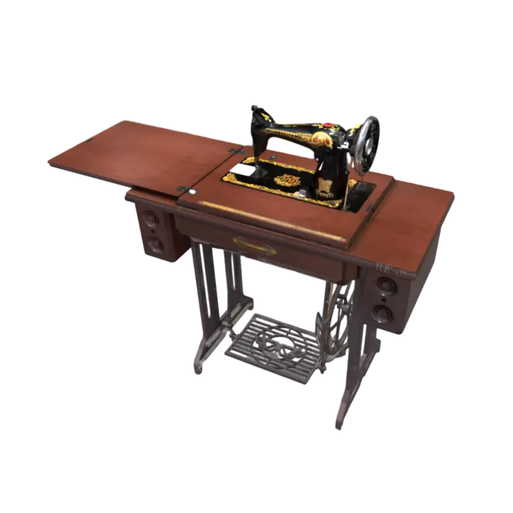 Vintage Sewing Machine 3D Model Phoenix Brand Home Sewing Machine AR 3D model preview on Freecreat