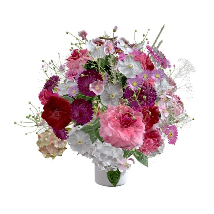 potted flower planting 3D model preview on Freecreat