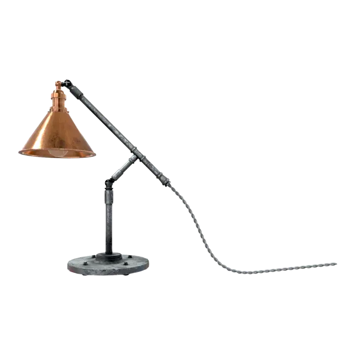 Industrial wind long arm telescopic metal folding table lamp 3D model preview on Freecreat