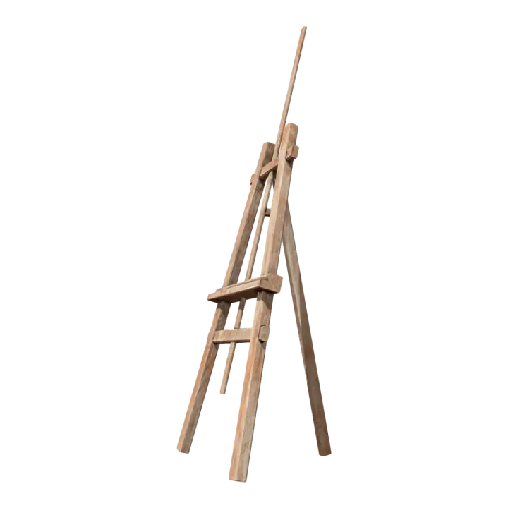 Wooden easel 3D model preview on Freecreat