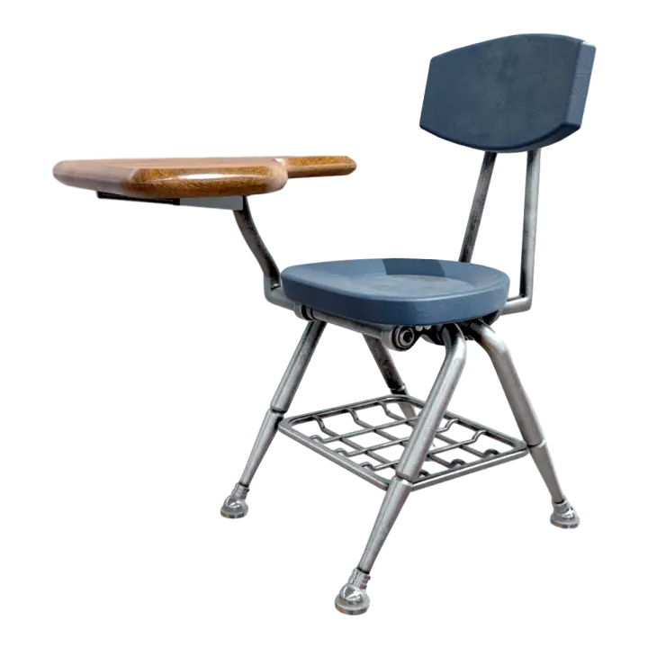 Old-fashioned Desk Classroom Writing Desk Workbench 3D model preview on Freecreat