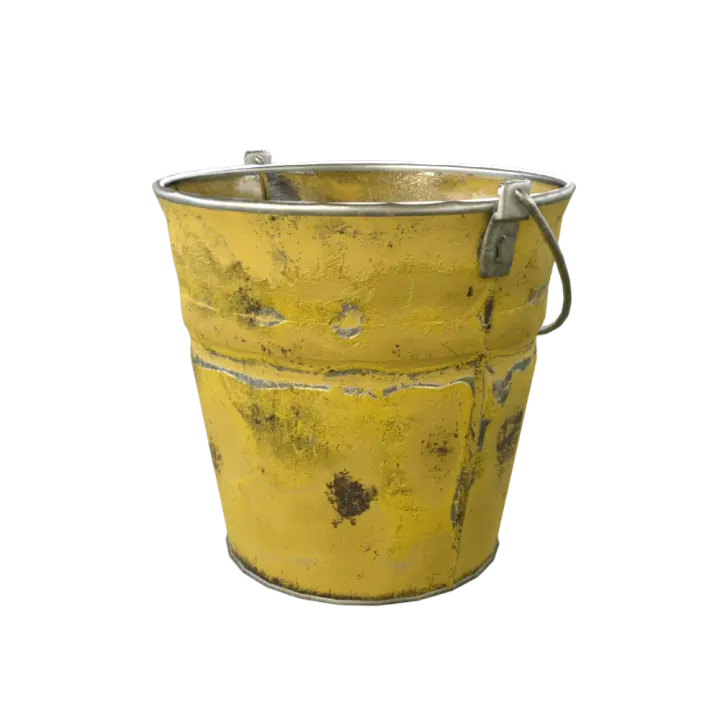 Metal paint bucket (portable bucket/bucket) 3D model preview on Freecreat
