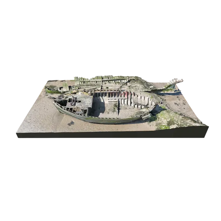 3D scanning model of sunken ship 3D model preview on Freecreat