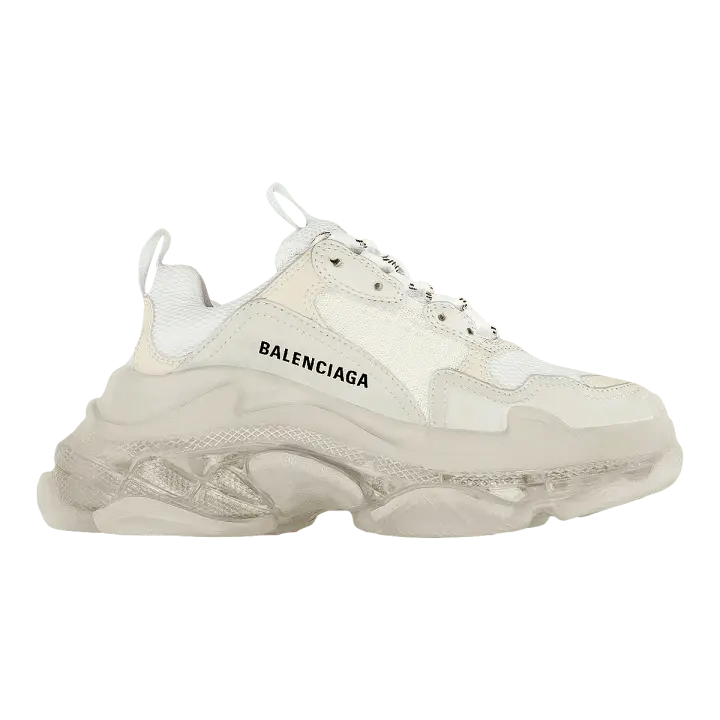Balenciaga Triple S Balenciaga low cut white dad shoes with oxidation effect 3D model preview on Freecreat