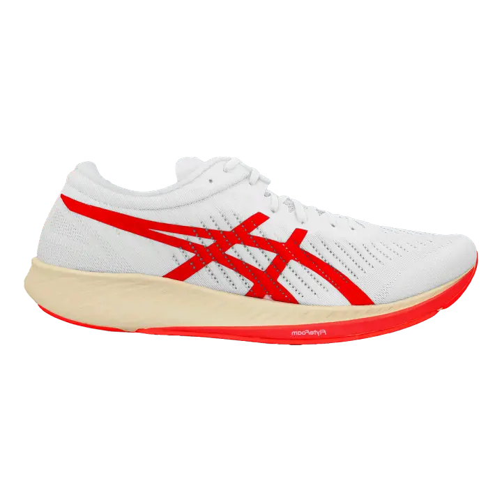 ASICS Metaracer low cut running shoes in red and white 3D model preview on Freecreat