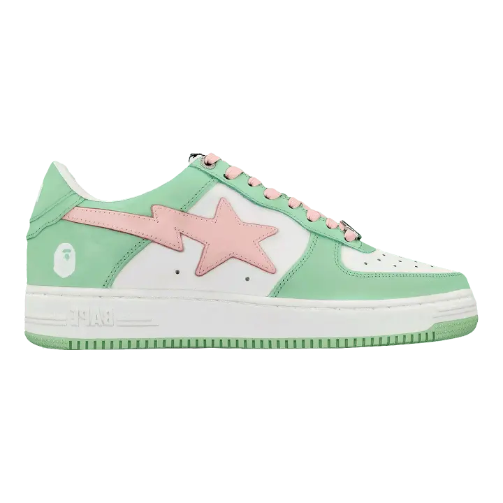 A BATHONG APE STA Pastel Bape Low cut Casual Board Shoes Mint Green 3D model preview on Freecreat