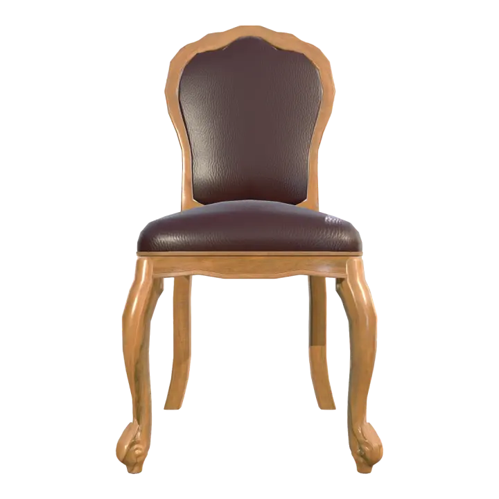 American classic black walnut single backrest cushion chair 3D model preview on Freecreat