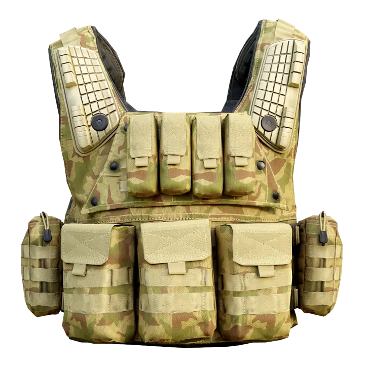 Modern military tactical bulletproof vest 3D model preview on Freecreat