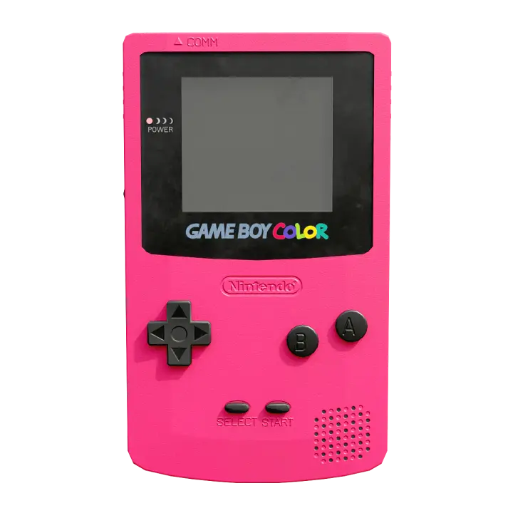 Game Boy Color Nintendo handheld game console - Red 3D model preview on Freecreat