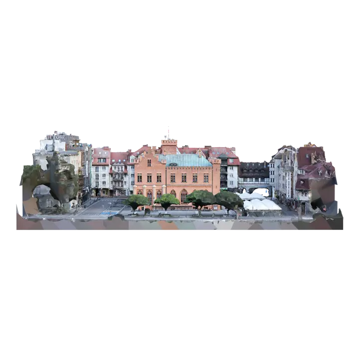 Polish city center 3D model preview on Freecreat