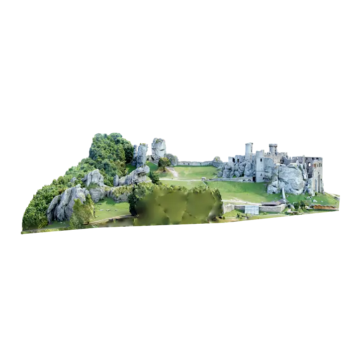 Ogrodzieniec Castle Ruins in Poland 3D model preview on Freecreat