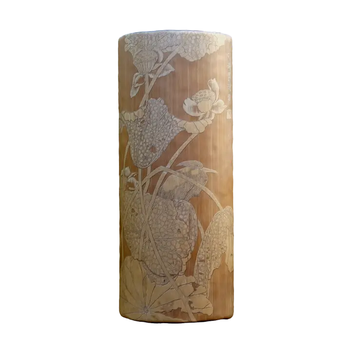Autumn Pond Dew Flowers "Bamboo Green Slices 3D model preview on Freecreat