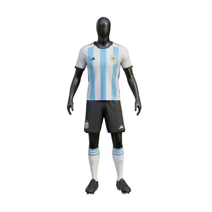 2022 FIFA World Cup Argentina jerseys 3D model preview on Freecreat