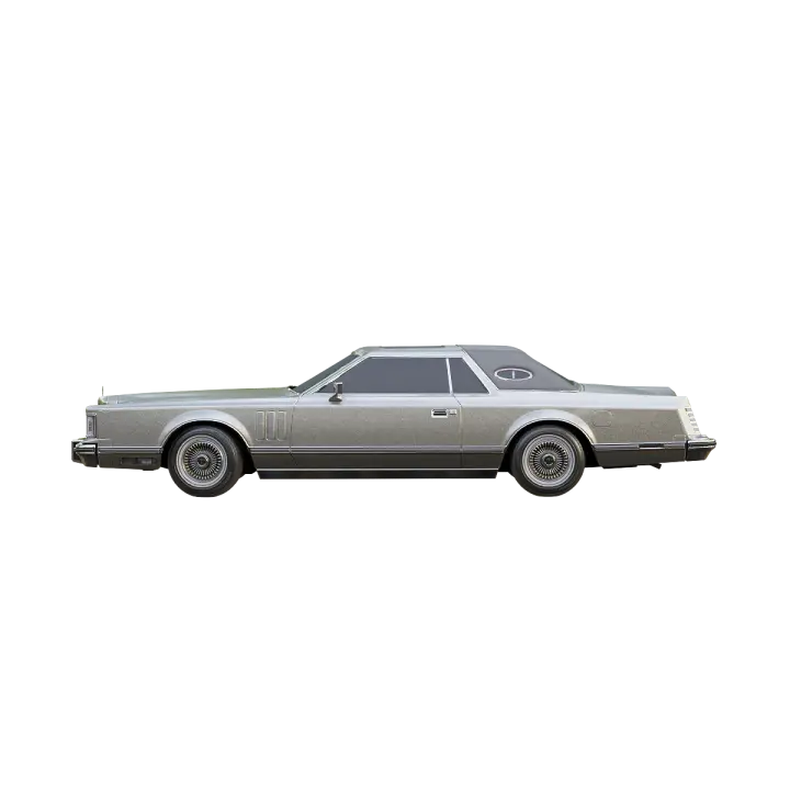 Lincoln Continental MarkV Luxury Sedan - Silver 3D model preview on Freecreat