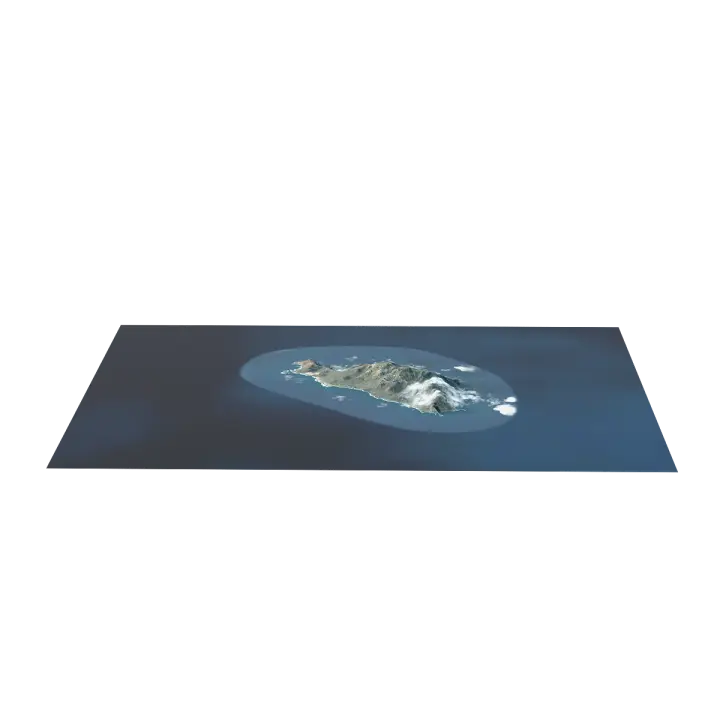 Brazil's Trindade Island 3D model preview on Freecreat