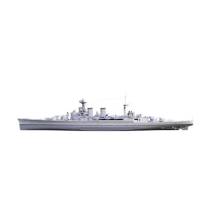 British HMS Hood (hull number 51) battlecruiser 3D model preview on Freecreat
