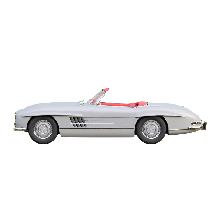 Mercedes-Benz 300 SL Roadster sports car 3D model preview on Freecreat