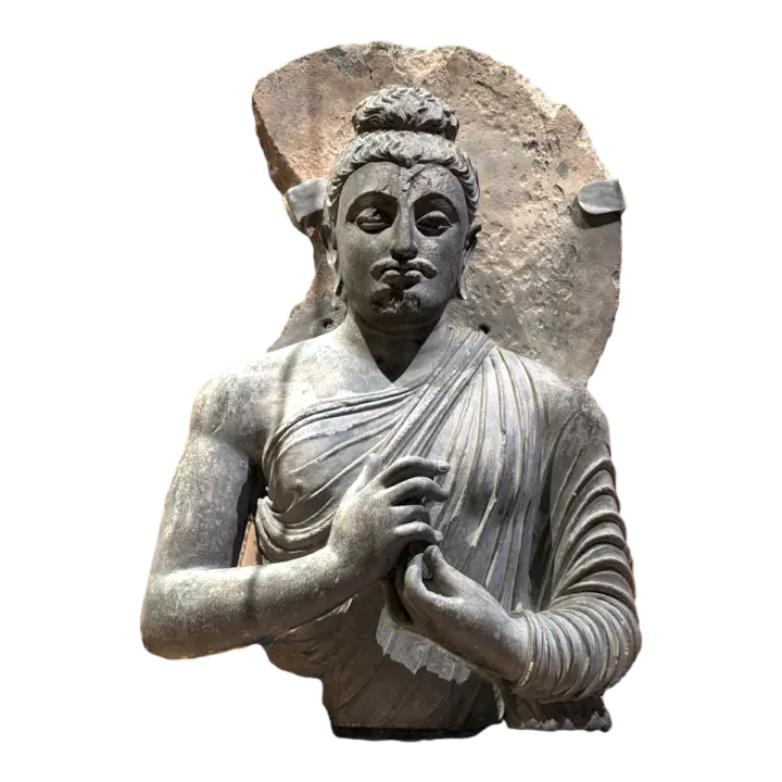Shale statue of Shakyamuni half body from Peshawar, Pakistan in the third century 3D model preview on Freecreat