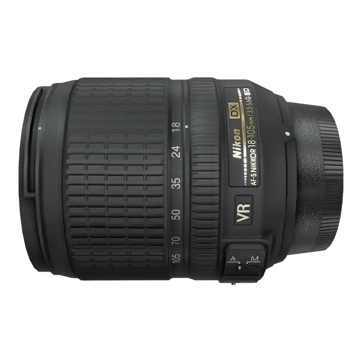 Super zoom lens Nikon AF-S DX Nikkor 18-105mm f/3.5-5.6G ED VR 3D model preview on Freecreat