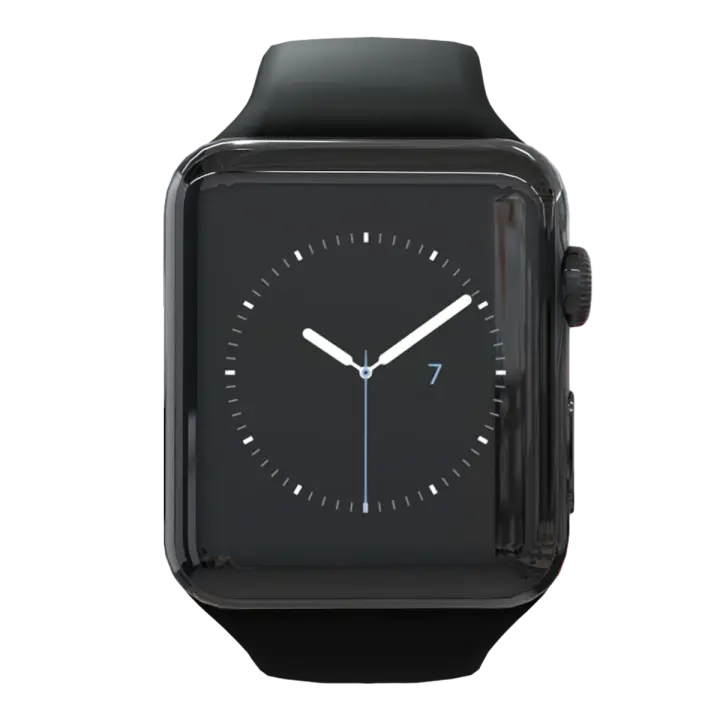 Apple smartwatch 1st generation Apple Watch 38mm deep space black 3D model preview on Freecreat