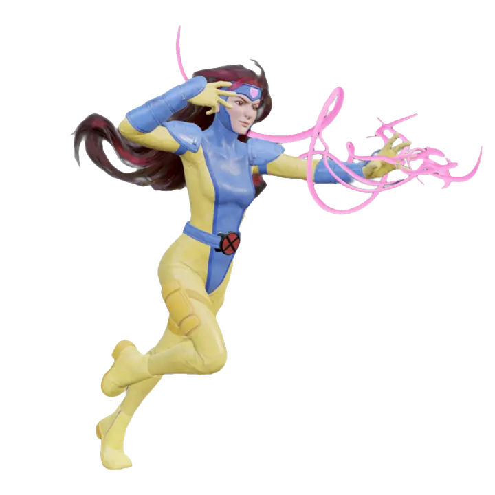 The character in the game "X-Men Series": Phoenix Maiden Qin Ge Lei (90s) 3D model preview on Freecreat