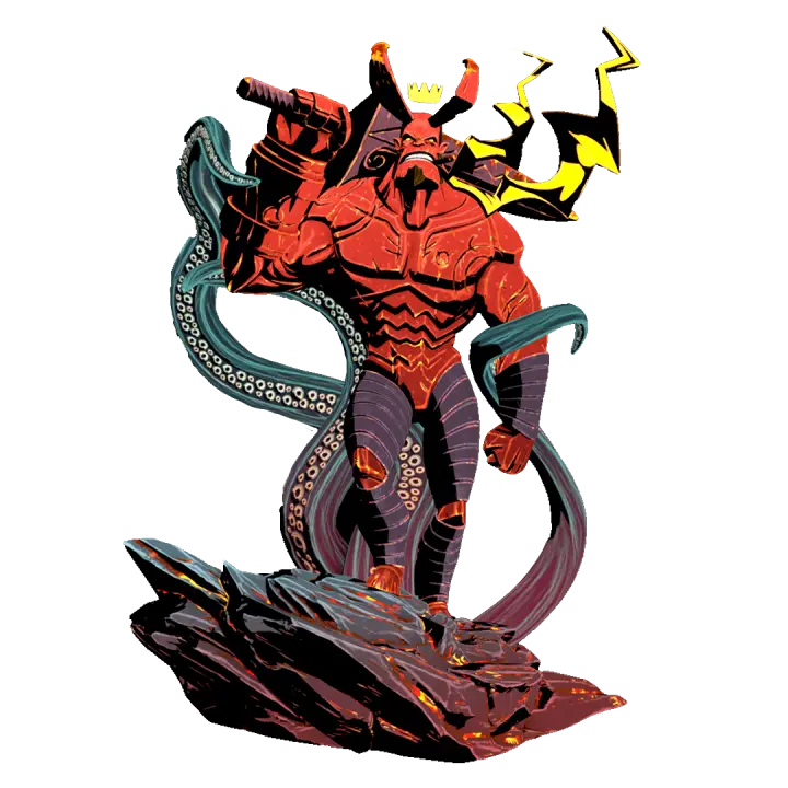 The protagonist in the manga 'Hellboy': Hellboy 3D model preview on Freecreat