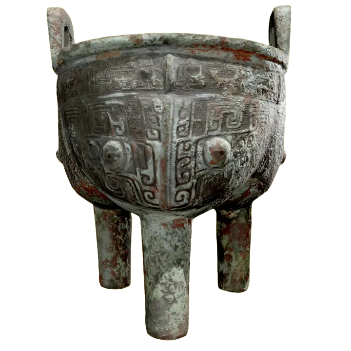 Bronze Tripod Cauldron of the Shang Dynasty 3D model preview on Freecreat