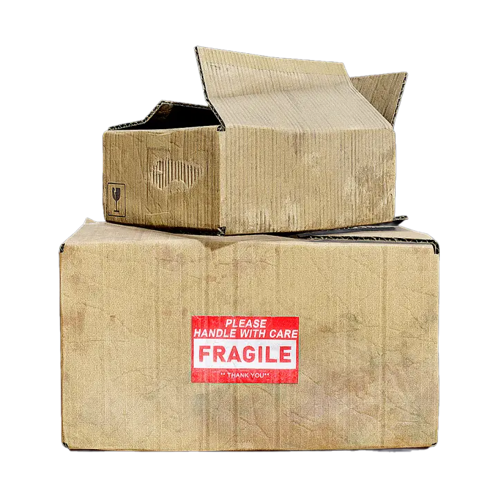 A stack of cardboard boxes 3D model preview on Freecreat