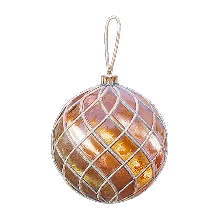 Christmas spherical ornament 3D model preview on Freecreat