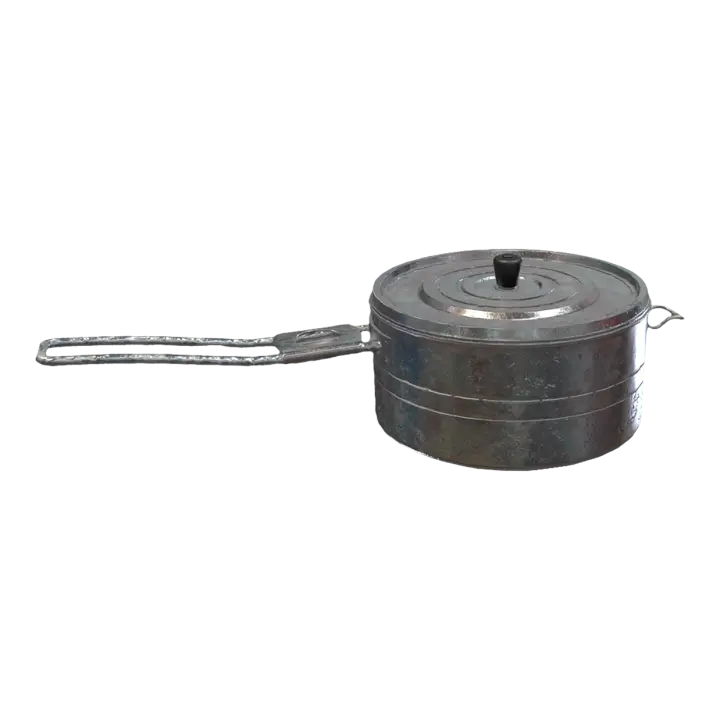 Camping aluminum pot 3D model preview on Freecreat
