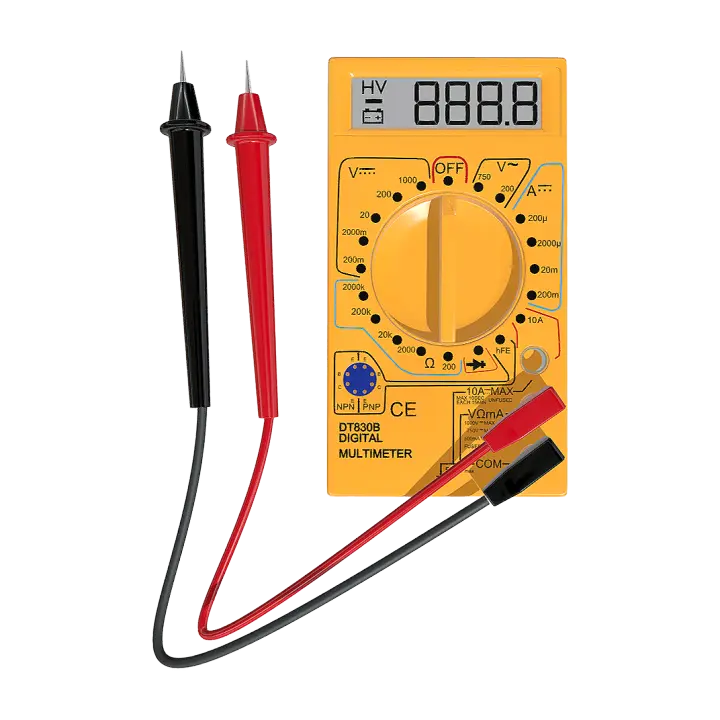DT830D digital multimeter 3D model preview on Freecreat