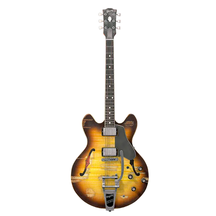 Old style daylight colored guitar FBX model 3D model preview on Freecreat