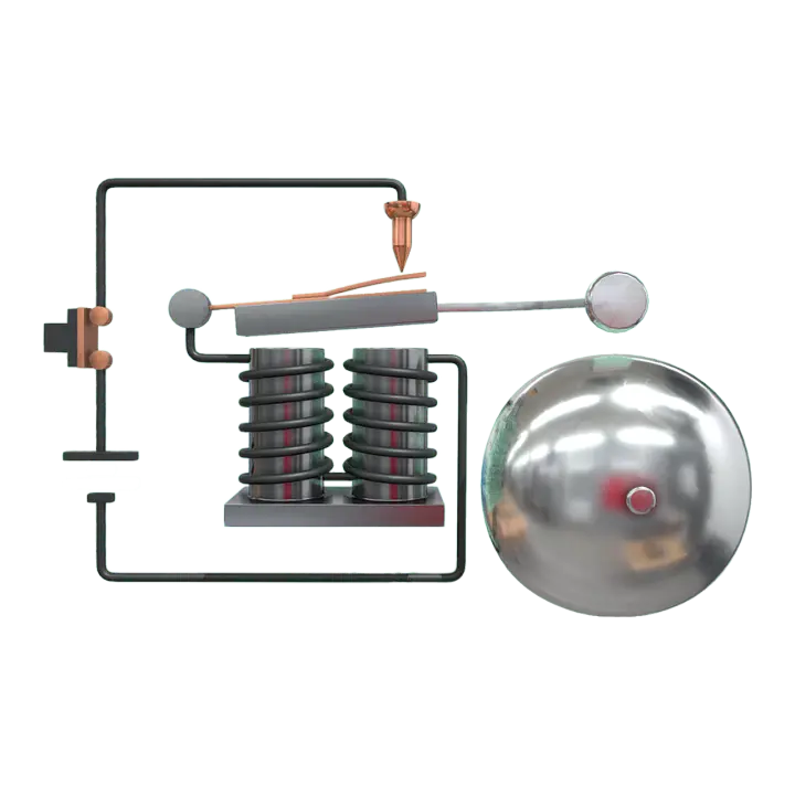 The Principle of Electric Bell (3D Experimental Animation) 3D model preview on Freecreat
