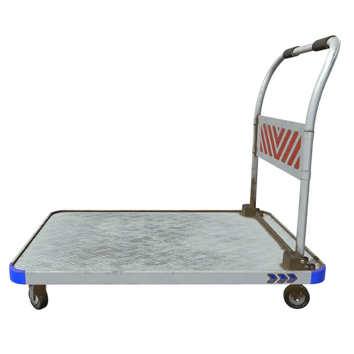 Warehouse Cargo Metal Trolley 3D model preview on Freecreat