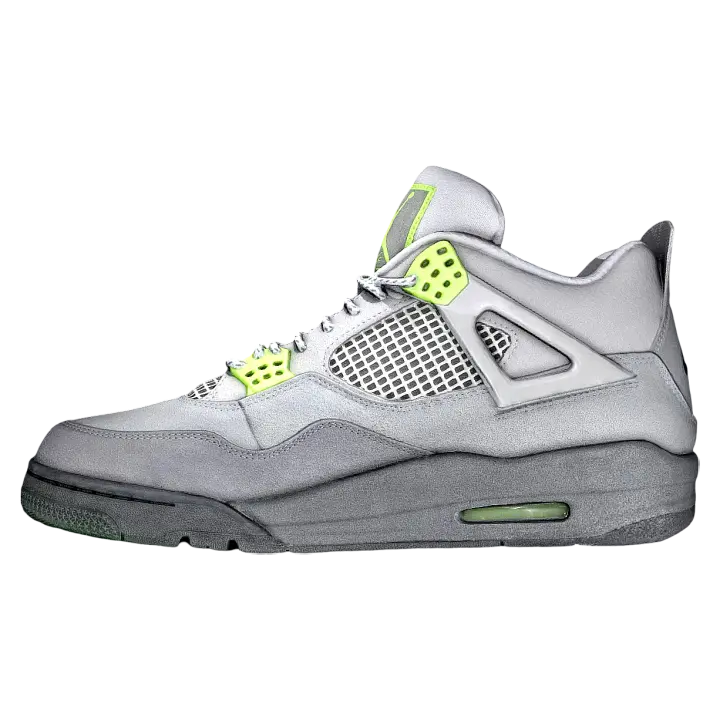 AJ(Air Jordan )Retro IV 95 Neon High sneaker 3D model preview on Freecreat