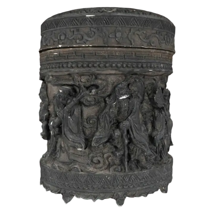 Carved jar with lid 3D model preview on Freecreat