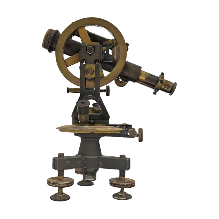 19th century instrument portable travel theodolite 3D model preview on Freecreat