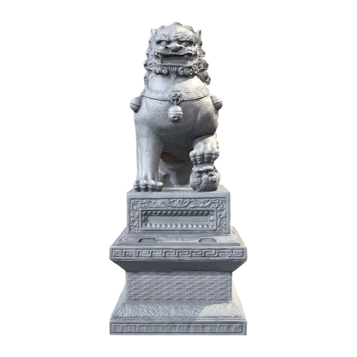 Chinese stone lion (support 3D printing) 3D model preview on Freecreat