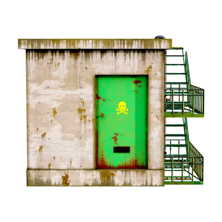 Old-fashioned roof utility room 3D model preview on Freecreat
