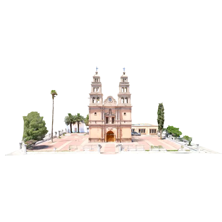 Church of St. Heronimo in the town of Aldama, Chihuahua, Mexico 3D model preview on Freecreat