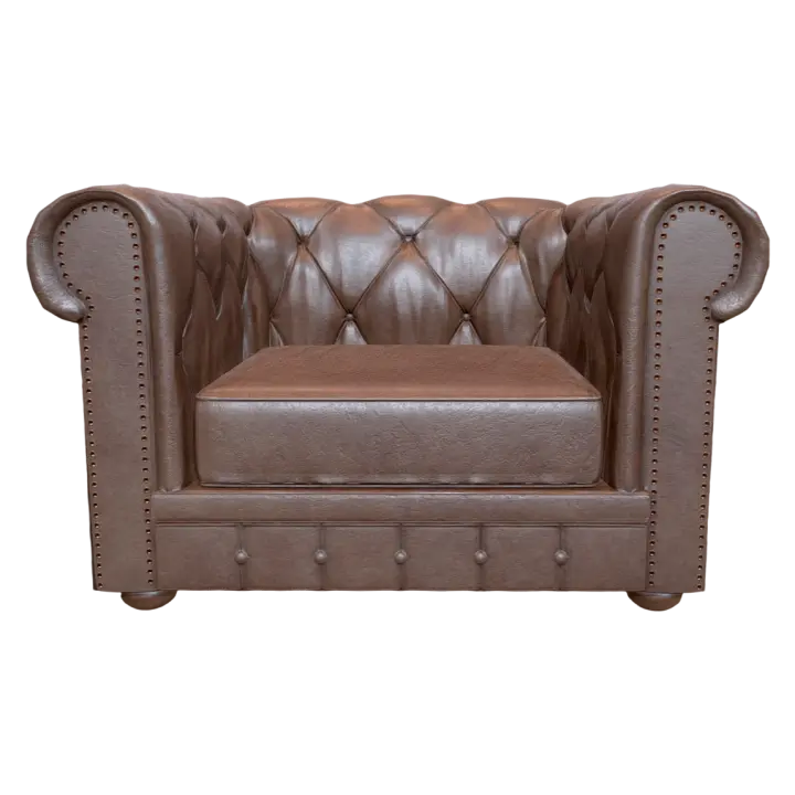 Vintage Vintage Leather Single Sofa 3D model preview on Freecreat
