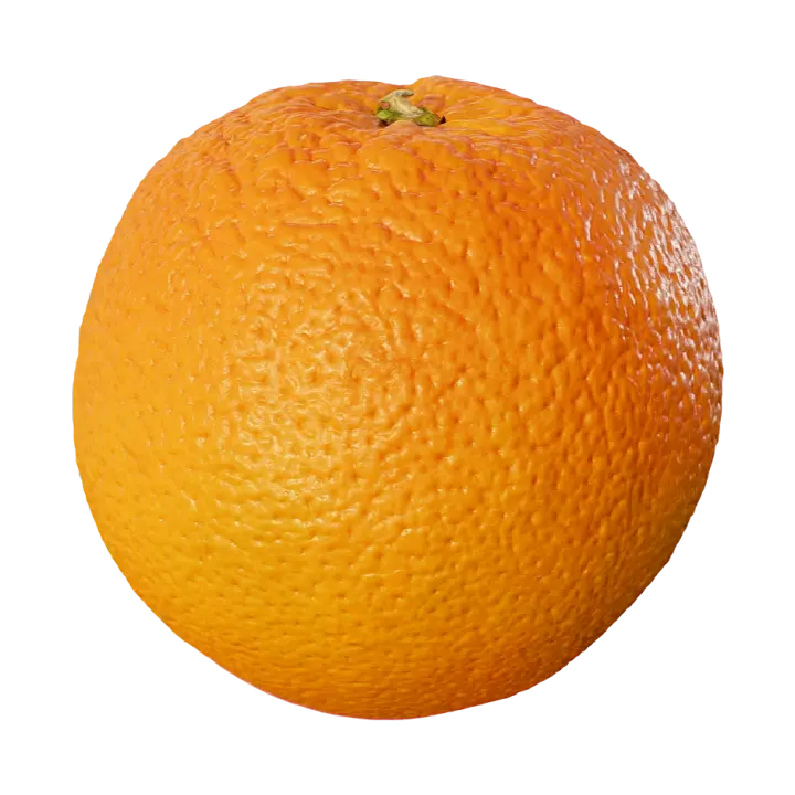 Navel orange 3D model preview on Freecreat