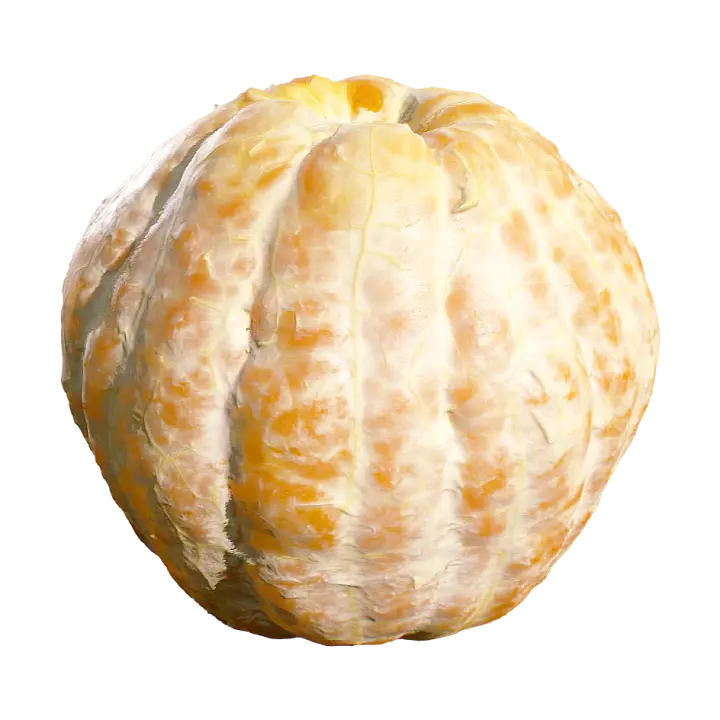 Peel orange 3D model preview on Freecreat