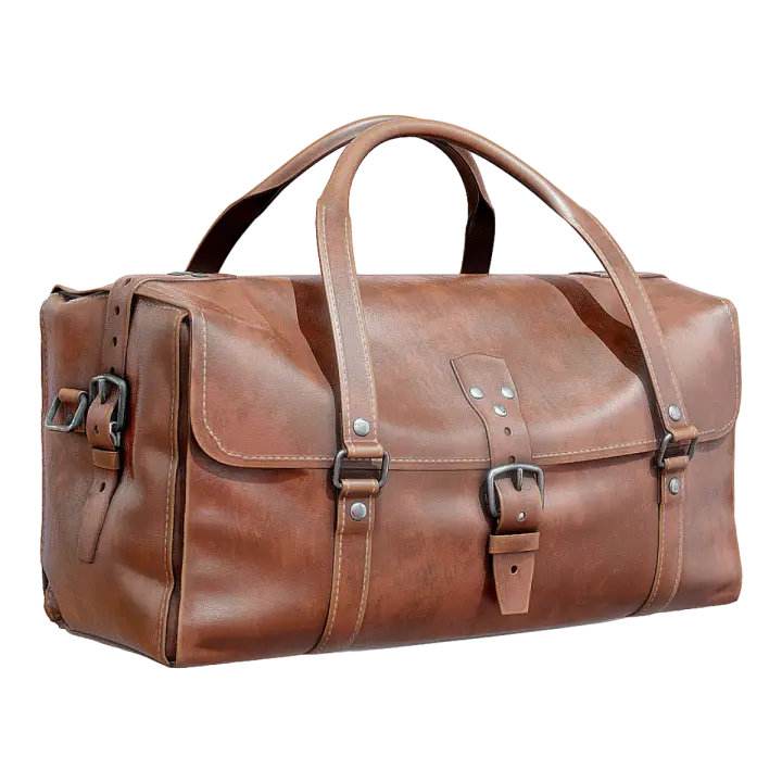 Leather Vintage Travel Bag 3D model preview on Freecreat