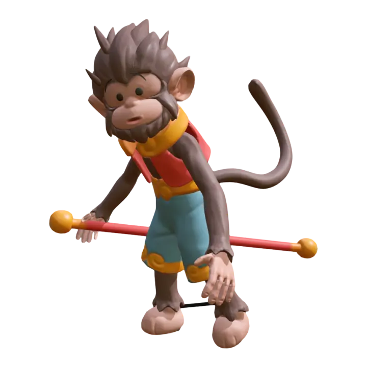 Black Myth: Sun Wukong 3D Printed Clay Model 3D model preview on Freecreat