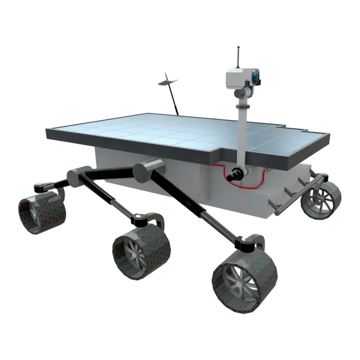 Mars rover 3D model preview on Freecreat