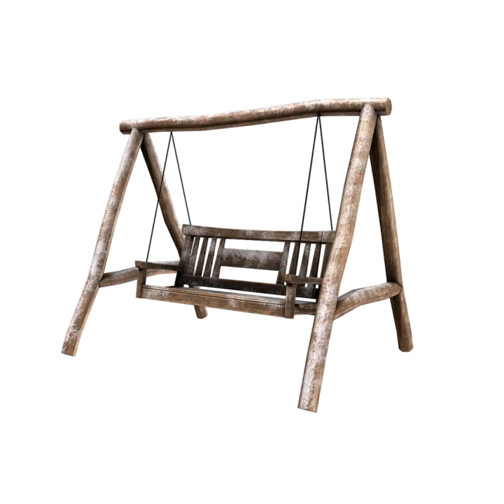Outdoor Wooden Swing 3D model preview on Freecreat