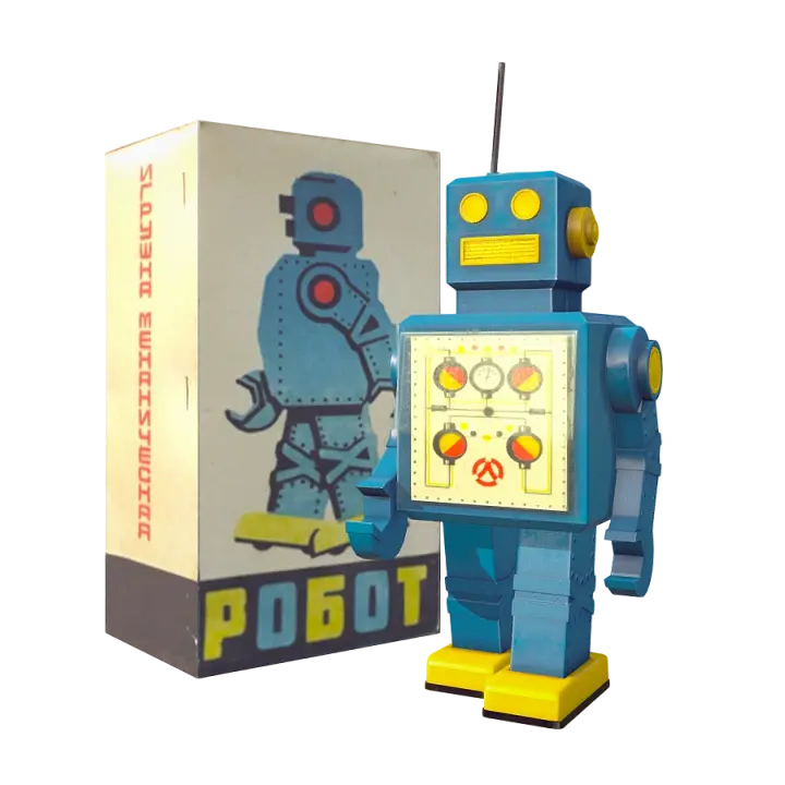 Coil mechanical toy robot 3D model preview on Freecreat