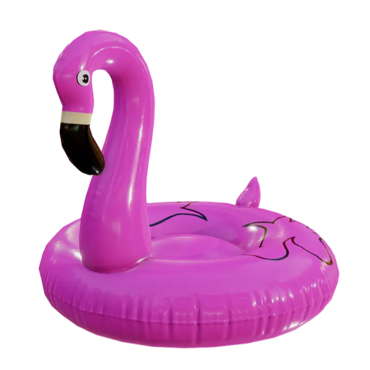 a pink balloon swimming ring 3D model preview on Freecreat