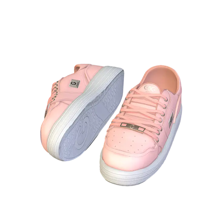 pink flat children's shoes 3D model 3D model preview on Freecreat
